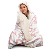ELEPHANT PRINT HOODED BLANKET
