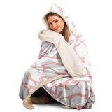ELEPHANT PRINT HOODED BLANKET